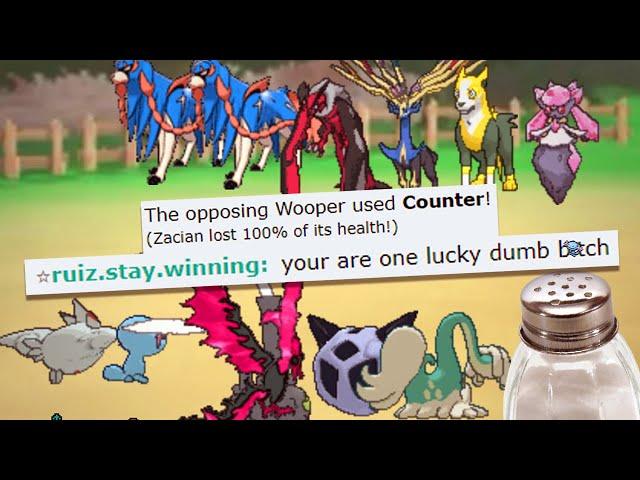 the most TOXIC LEGENDARY SPAMMER on pokemon showdown...FUNNY POKEMON SHOWDOWN SALT