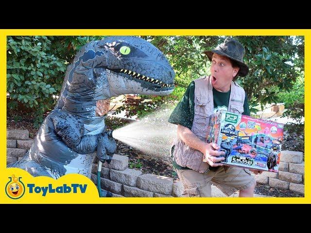 Giant Life Size Raptor Blue Dinosaur from Jurassic World Fallen Kingdom & Tomy Dinosaurs Toy Playset