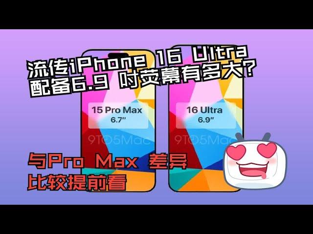 流传iPhone 16 Ultra配备6.9 吋荧幕有多大？与Pro Max 差异比较提前看