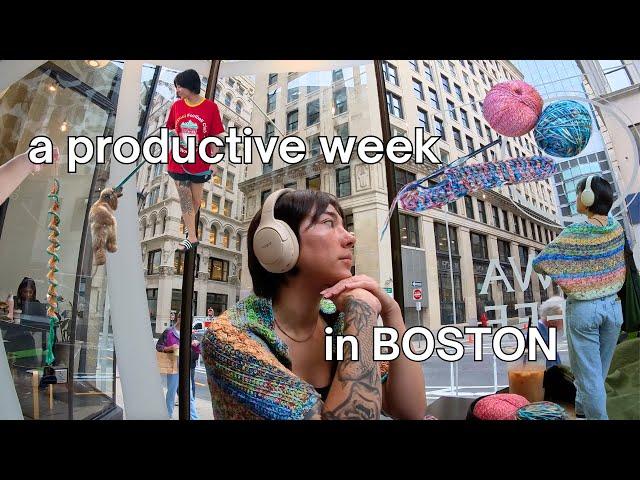 my 1st week as a crochet artist living in BOSTON