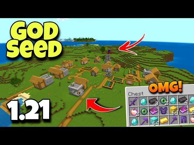 (God Seed) For Minecraft 1.21 Bedrock And Pocket Edition | Seed Minecraft 1.21 | Minecraft Seeds