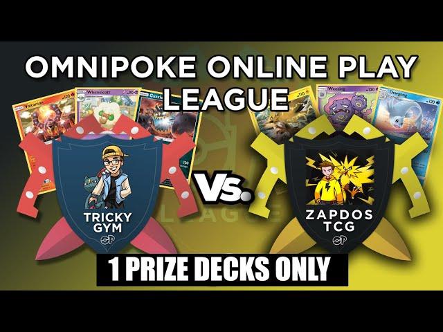 Tricky Gym VS ZapdosTCG - OPOP LEAGUE WEEK 11 (Only 1-prize Pokemon decks)