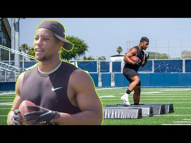 RB Drills with Saquon Barkley to Improve Agility & Ball Security!