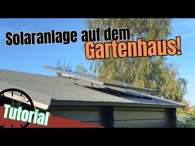 Solaranlage auf dem Gartenhaus montieren - 90 Sek. Tutorial - YUMA Solar Erfahrungen