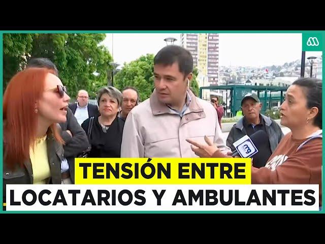 "No quieren pagar patentes": Ambulantes rodean el Congreso y causan tensión con locatarios en vivo