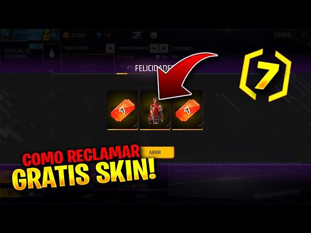 COMO SE RECLAMA SKIN GRATIS INCUBADORA EN FREE FIRE 7 ANIVERSARIO Y NOVEDADES FF