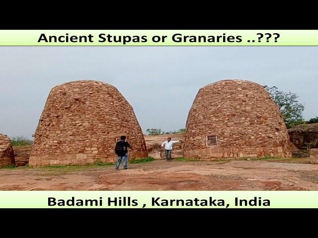 @Badami Fort,  Ancient Stupas or Granaries ?  Badami, Karnataka, India.