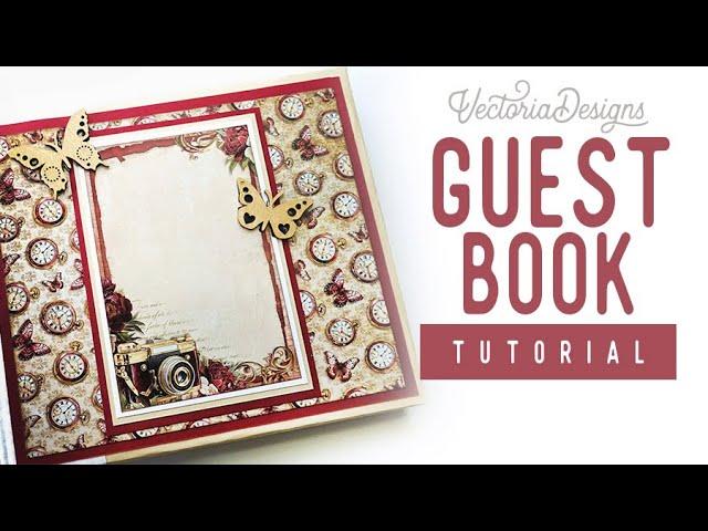 (Wedding) Guest Book Tutorial | Deep Red & Gold Crafting Printables