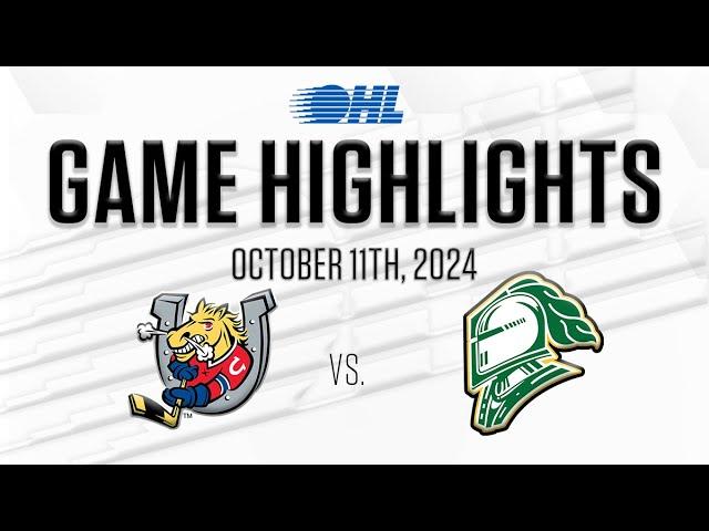 OHL Highlights: Barrie Colts @ London Knights Oct. 11, 2024