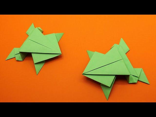 How To Make a Paper Jumping Frog / Fun and easy Origami