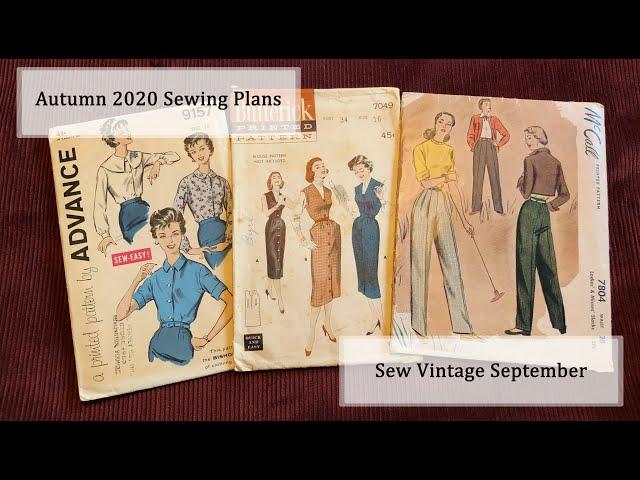 Autumn 2020 Sewing Plans | Sew Vintage September