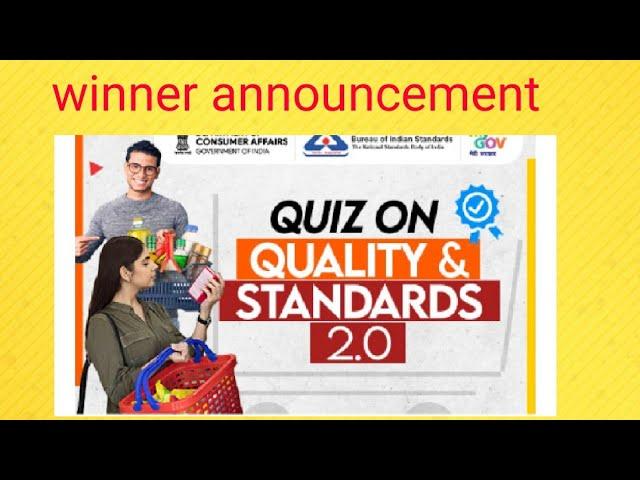 winner announcement of quiz on standards 2.0 | my gov| my gov quiz| winner announcement