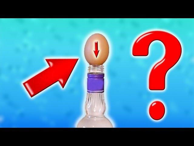 Amazing EGG TRICK. How to Get an Egg in a Bottle Experiment