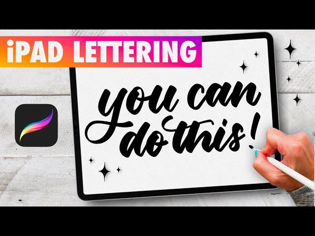 iPad Lettering Tutorial for Beginners & FREE PRACTICE SHEETS 