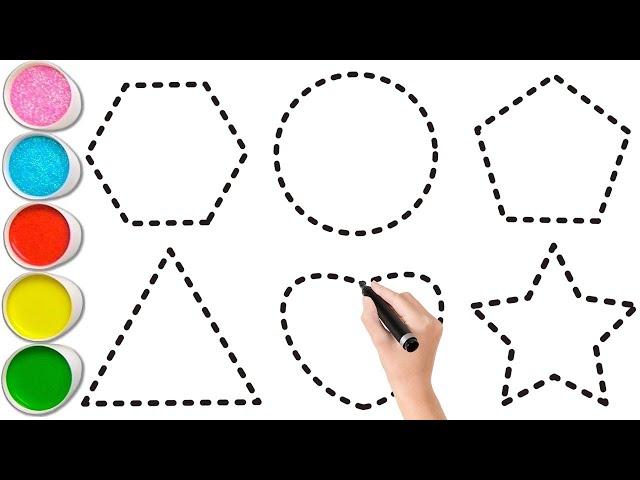 Shapes song for kids, Learn 2d shapes, colors for toddlers | Preschool Learning part - 1075