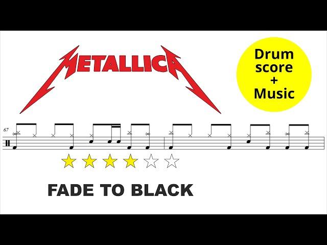 Metallica - Fade to Black [DRUM SCORE + MUSIC]