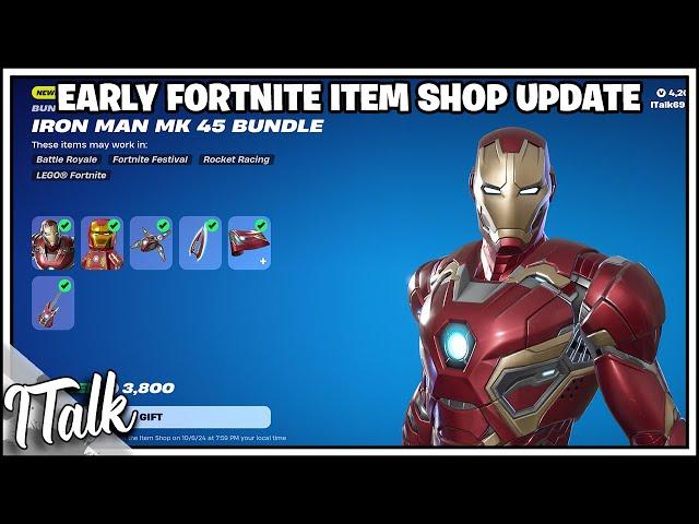 *NEW* IRON MAN SKIN IN FORTNITE! EARLY Fortnite Item Shop (Fortnite Chapter 5)