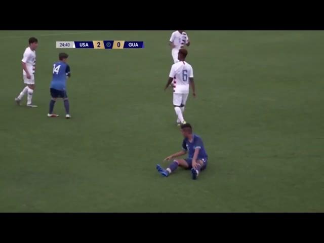 Aethan Yohannnes with USYNT U15 vs Guatemala @ CONCACAF U15 Championship- 8/5/19