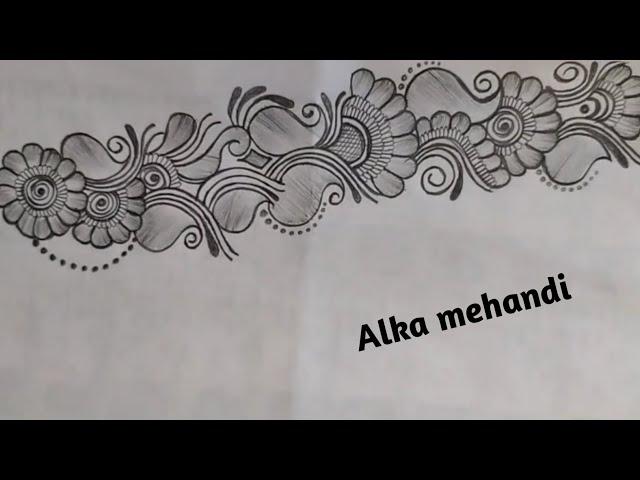 Pencil shading mehandi design ll Alka mehandi