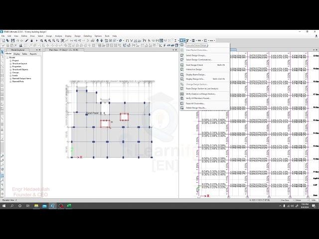 45. CSI ETABS v22 2024: Design Building In Etabs - Column Design in Etabs