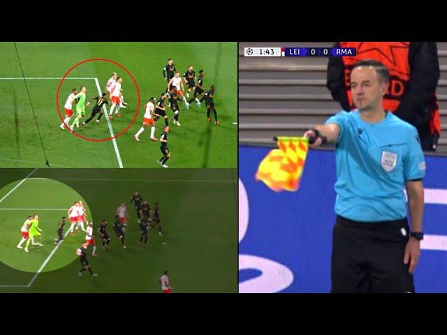 RB Leipzig Controversial VAR Disallowed Goal vs Real Madrid | Benjamin Sesko | Lunin Foul