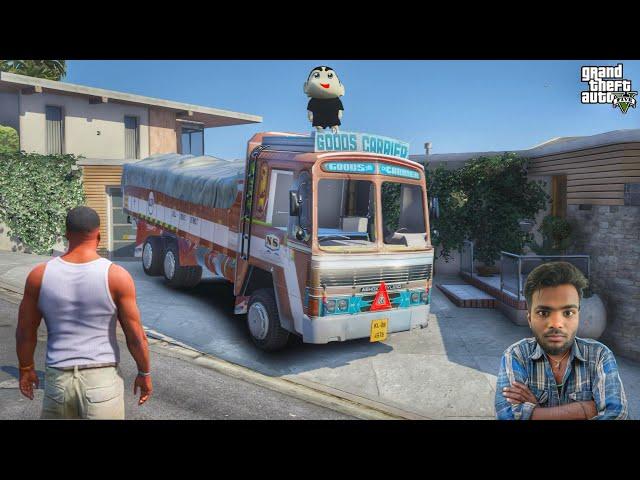 FRANKLIN AND SHINCHAN BOUGHT REAL INDIAN  LORRY IN GTA 5 #gta5 #gaming #viralvideo