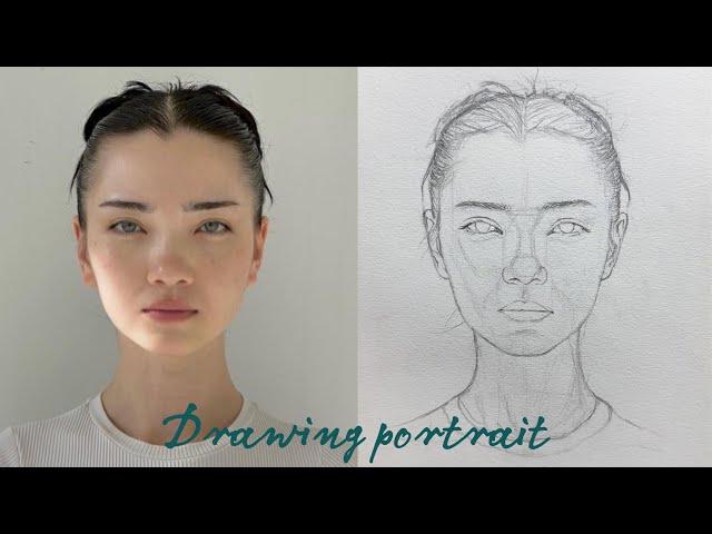 How to draw a portrait (draw with me)