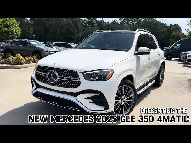 2025 Mercedes GLE 350 4Matic SUV White exterior & Bahia Brown interior, AMG line #gle350 #luxurycars