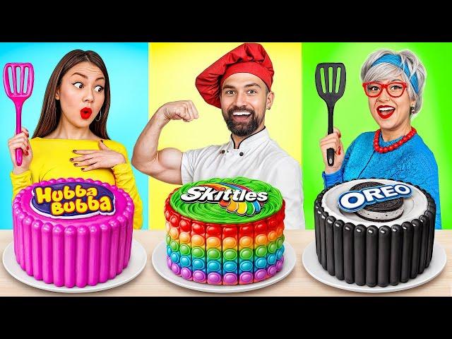 Me vs Grandma Cooking Challenge | Cake Decorating Best Challenge by Turbo Team