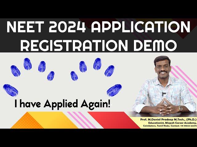 NEET 2024 Application Demo - How to Apply for NEET 2024 - Step by Step Demo @LearnWithMizpah