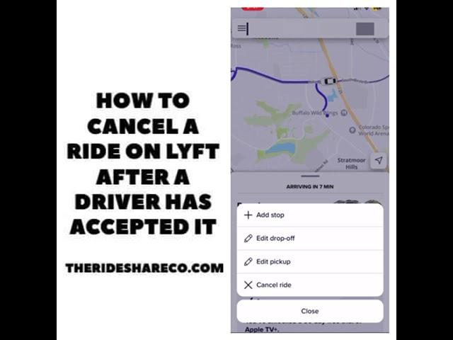 How to cancel a ride on Lyft after a driver has accepted it