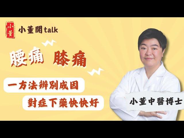 為什麼會膝蓋痛、腰痛？中醫博士小董拆解腰痛與膝痛的原因及症狀 對症下藥好更快｜公開腰膝痛中醫外敷方 有效舒緩腰痛、膝痛｜小董中醫博士 @drsiutung【小董開TALK——都市常見病】