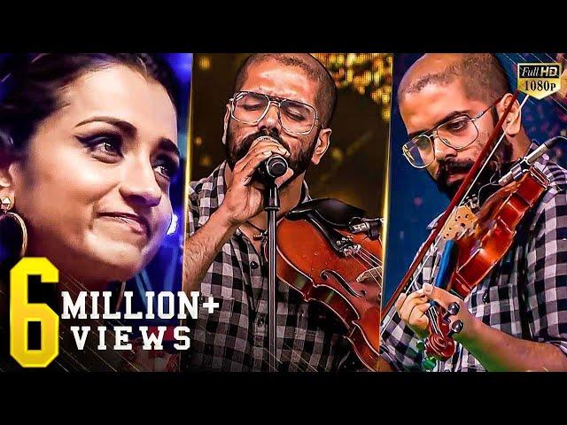 Govind's Heart Melting 'Kadhale Kadhale' LIVE performance! - Trisha in Tears!! | BGM 2018