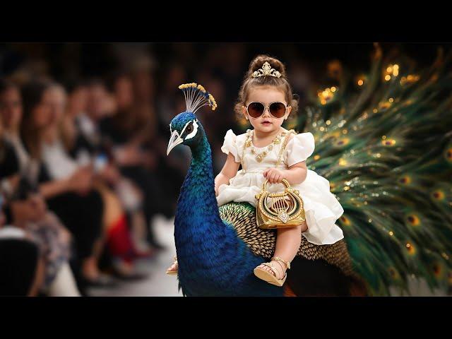 Cutest Baby with Animals Fashion Show! Adorable Kids Catwalk