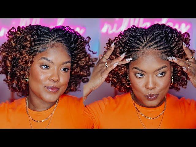 Natural Hairstyle Tutorial | Flat-Twist Braid & Curl + DIY Trim!!