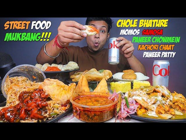 Street Food Alert!!! Chole Bhature, Momos, Paneer Chowmein with Mushroom Chilly, Patty & Samosa Chat