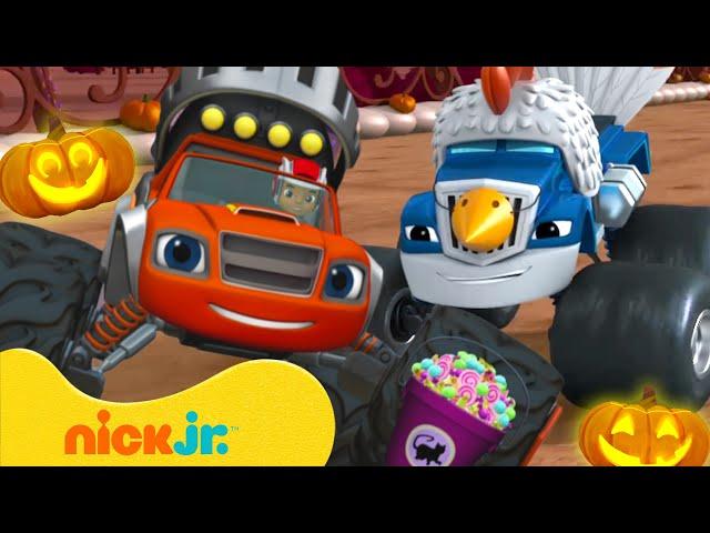 Blaze & Crusher Go Trick Or Treating!  10 Minutes of Blaze and the Monster Machines | Nick Jr.