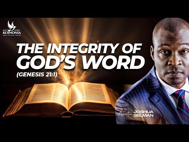 THE INTEGRITY OF GOD'S WORD [GEN.21:1] || ANGLICAN DIOCESE ||JALINGO-NIGERIA|| APOSTLE JOSHUA SELMAN