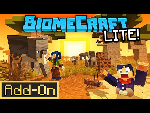 FREE BIOMECRAFT LITE ADDON: New Biomes, Animals & More! Added to Minecraft Bedrock Survival