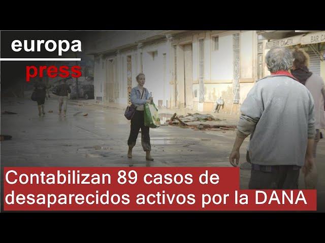 Contabilizan 89 casos de desaparecidos activos actualmente por la DANA de Valencia