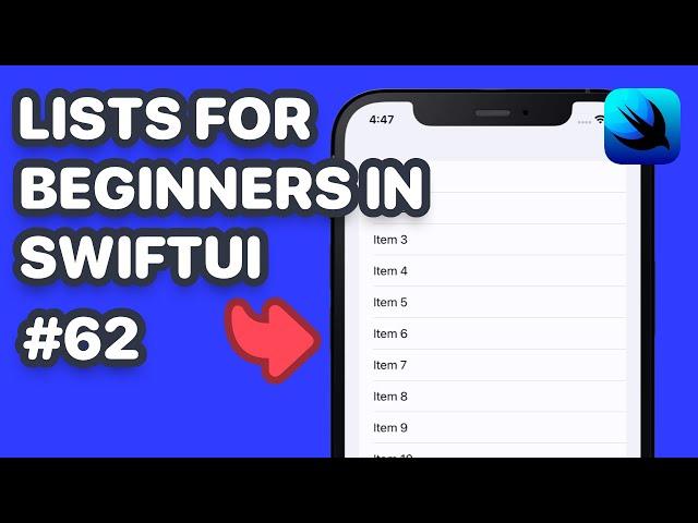 SwiftUI List For Beginners (List in SwiftUI, SwiftUI List)