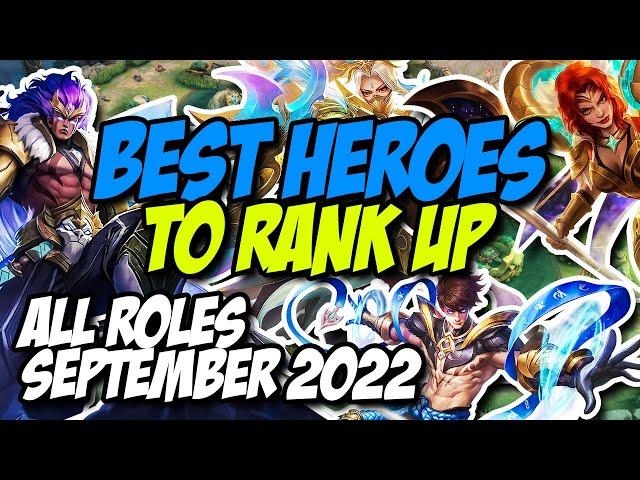 BEST HEROES IN MOBILE LEGENDS SEPTEMBER 2022 ALL ROLES || RANK UP META