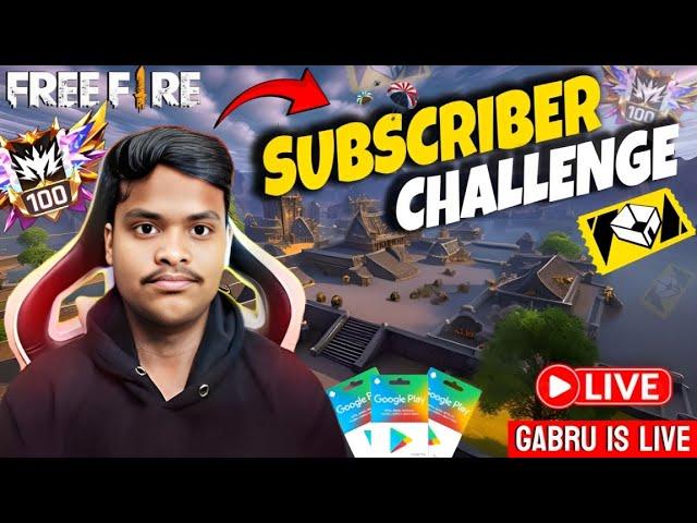  FREE FIRE LIVE   SUBSCRIBER CHALLENGE JOIN NEW CUSTOM  #freefire #freefirelive #freefireindia