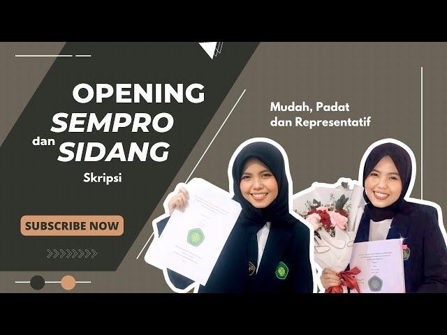 Kalimat Pembuka Sidang Skripsi atau Seminar Proposal