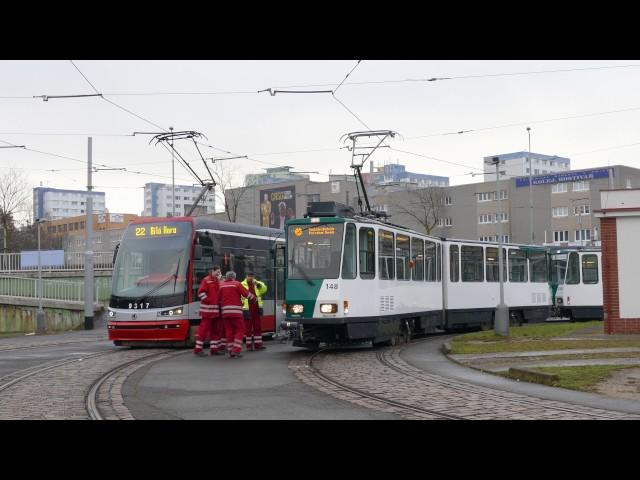 Modernized tram KT4DC for Potsdam on test drive in Prague | 4K