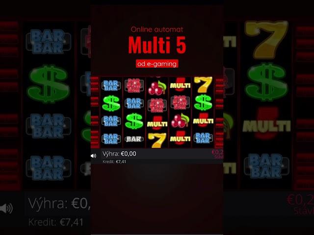 Online automat Multi 5 od e-gaming - násobky výhier Wild Multiplier  #automaty #kasino