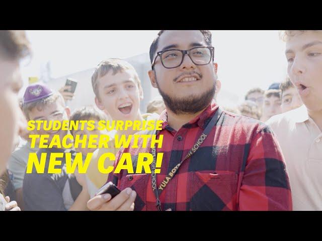 Students Surprise Awesome Teacher with New Ride! 