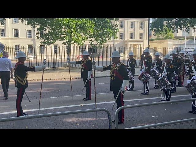 Royal Marines Beating Retreat - March to Horse Guards Parade