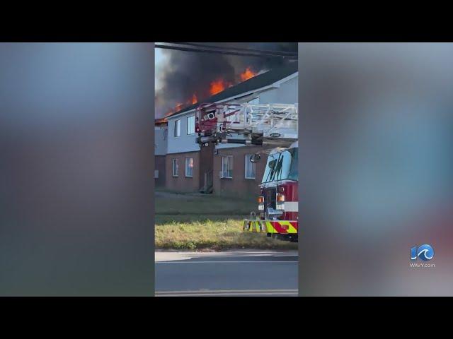 Large apartment fire in Norfolk Tuesday afternoon