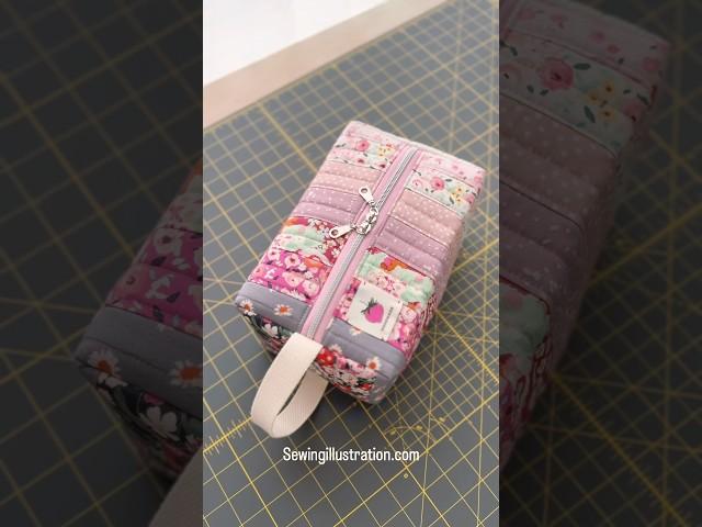 Striped Box Trio | Sewing Scrappy Zipper Pouch